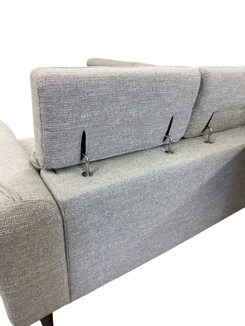 Louie SNR - 3 Seat Sofa with adjustable headrests - DUST OATMEAL