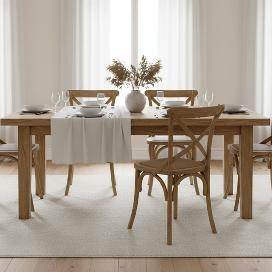 Cross Back Dining Chair - Antique