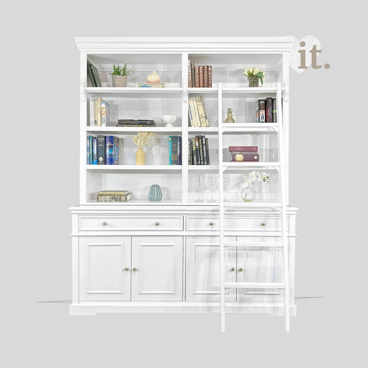 Westport Sideboard with Library Hutch and Ladder