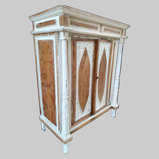 Indonesian Teak Carved Storage Cabinet