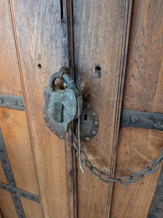 Rustic Armoire Crafted from Recycled Timbers with Iron detail