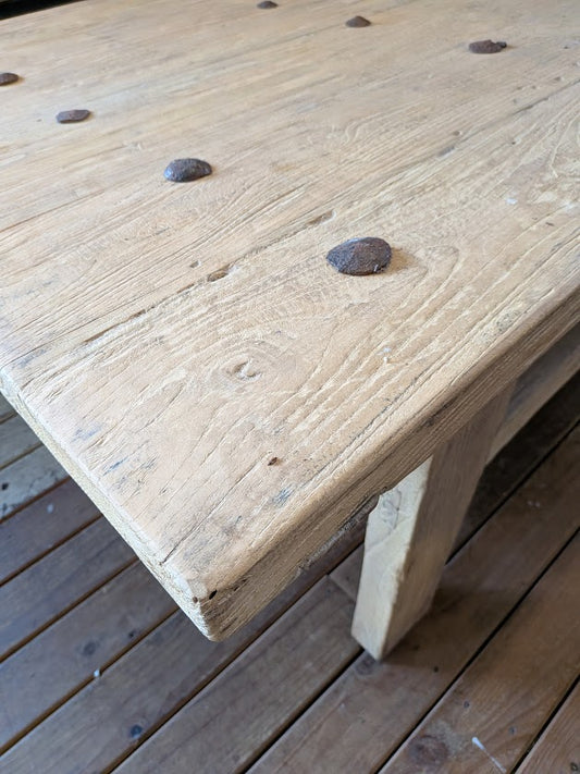 Recycled Elm Old Door Coffee Table Large