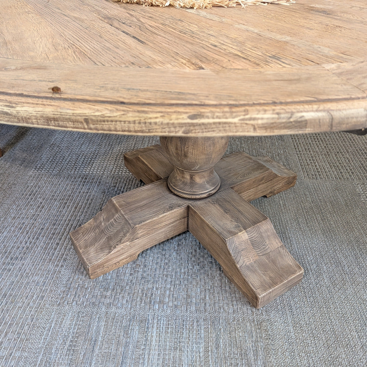 Tuscan Reclaimed Elm 1500 Round Dining Table