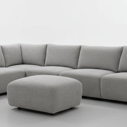 Sorrento 7pc Corner Modular including ottoman in Plush Chenile