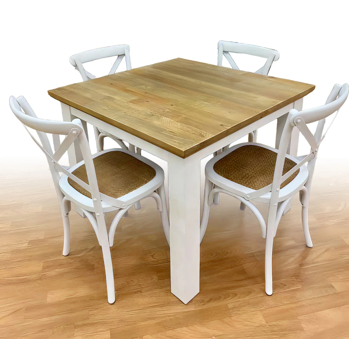 Hampton East Timber Dining Table 900 Square