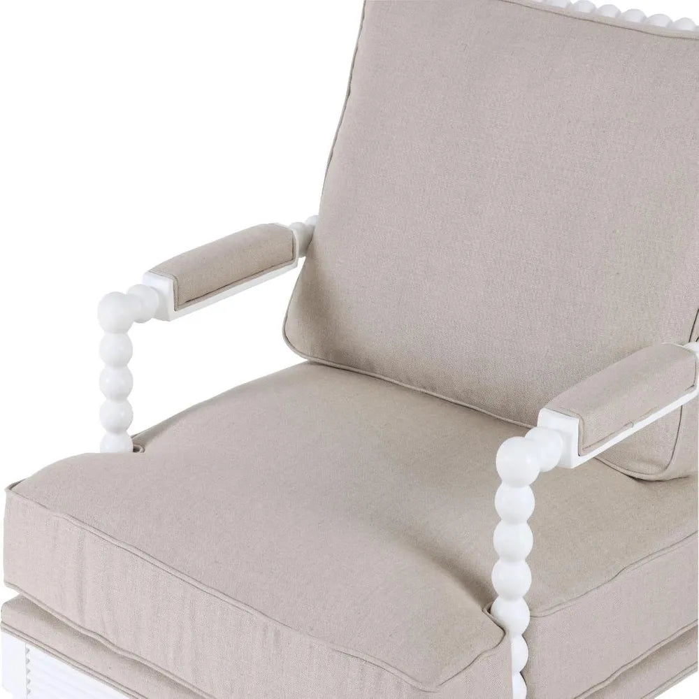 Bobbin Hamptons Armchair White