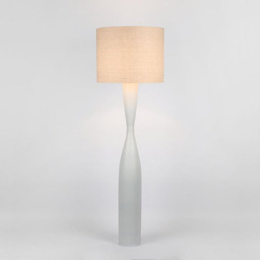 Callum Floor Lamp Base White with Natural Shade or Black Shade