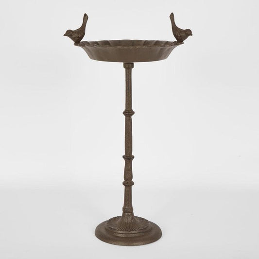 Robin Iron Bird Bath On Stand