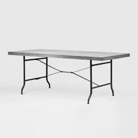 H + Y Galvanised Zinc Dining Table - Indoor/Outdoor