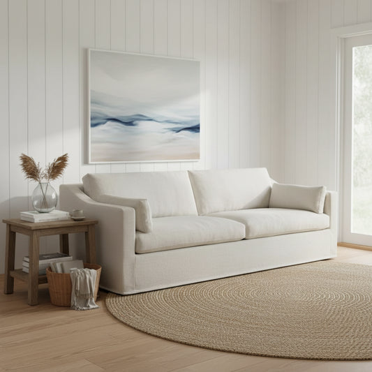 Broadbeach 3 Seat Loose Cover Sofa - Ivory