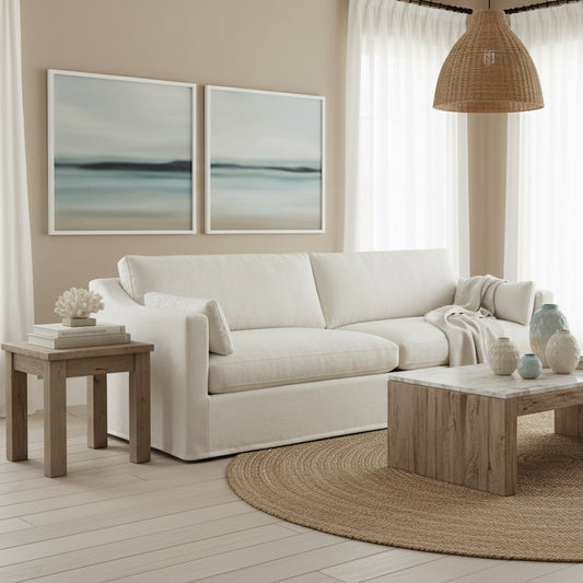Broadbeach 4 Seat Loose Cover Sofa - Ivory