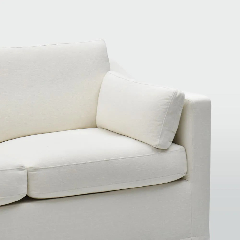 Broadbeach 3 Seat Loose Cover Sofa with Chaise - Ivory