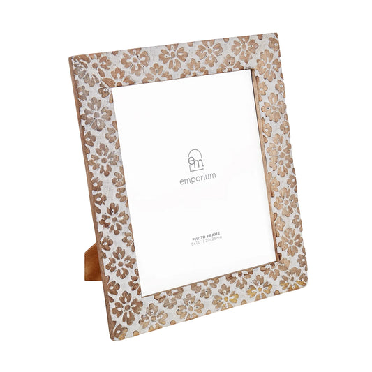 Emporium Mara Wooden Photo Frame 10x8" Natural & White