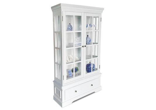 Westport White 2 door Display Cabinet