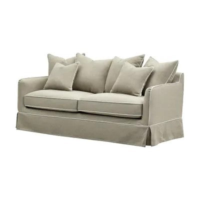 Mosman 2.5 Seat Sofa with Removable Covers - Natural White Piping