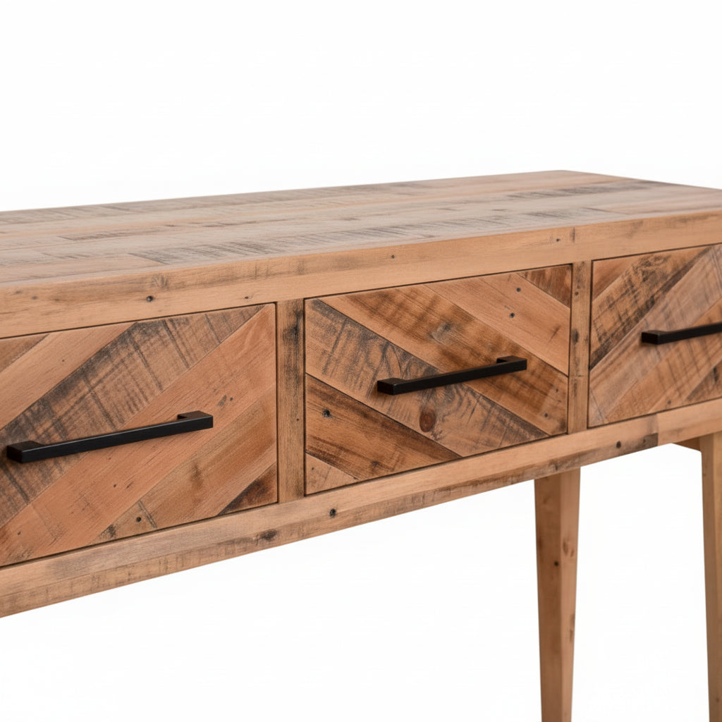 Nordica 3 drw Hall/Sofa Table - Recycled Pine