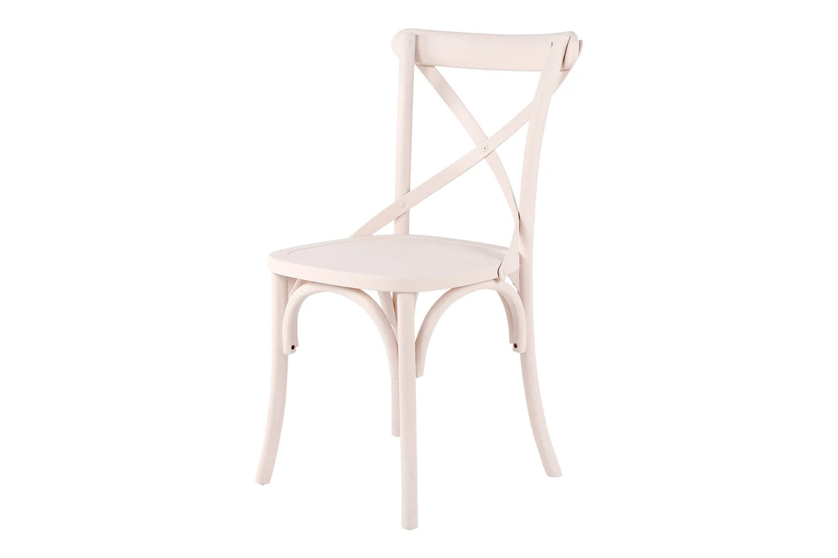 Cross Back Dining Chair - Nude