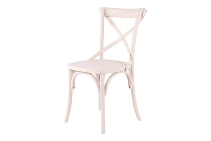 Cross Back Dining Chair - Nude