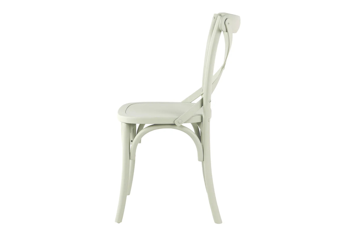 Cross Back Dining Chair - Seafoam