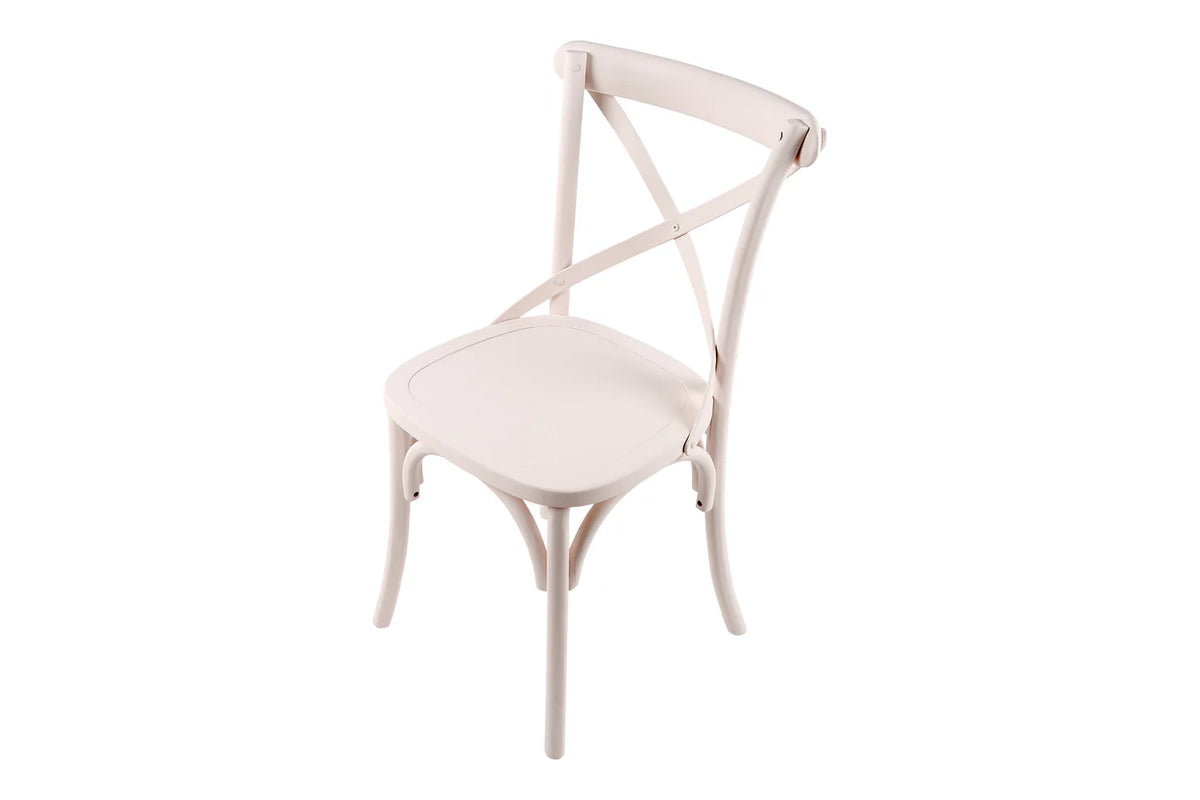 Cross Back Dining Chair - Nude