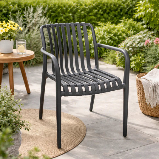 Loom & Living Charcoal UV rated Outdoor Dining Chair