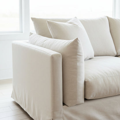 Baxter 3s Sofa with Removable Covers Australian Made in Yellow Code Fabrics