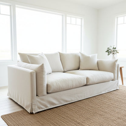 Baxter 3s Sofa with Removable Covers Australian Made in Yellow Code Fabrics