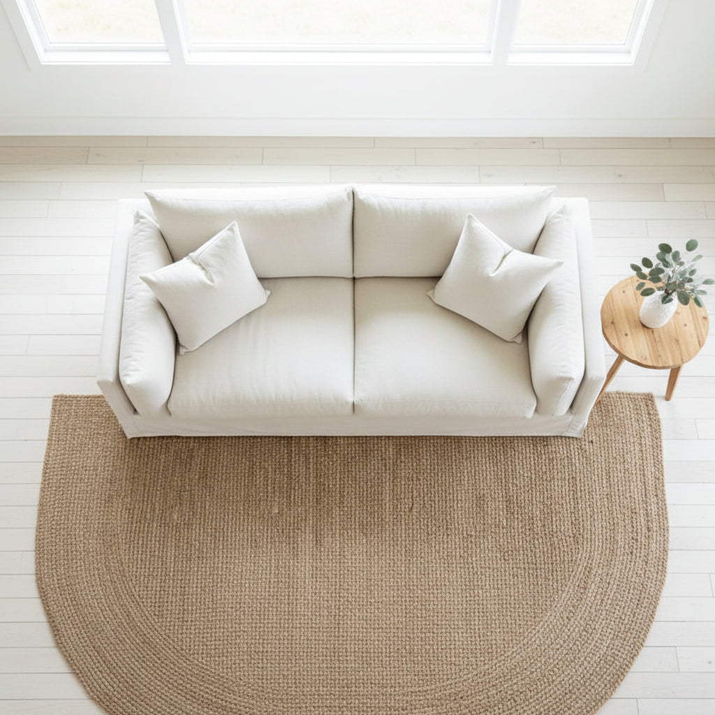 Baxter 3s Sofa with Removable Covers Australian Made in Yellow Code Fabrics