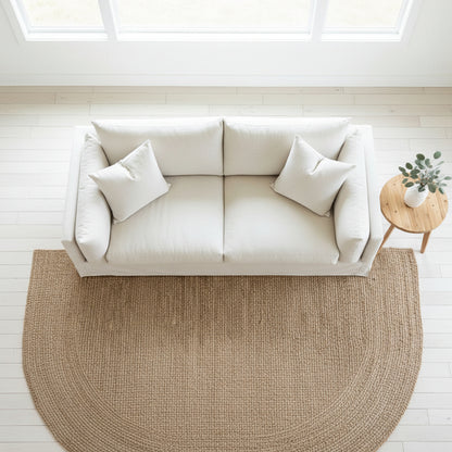Baxter 3s Sofa with Removable Covers Australian Made in Yellow Code Fabrics