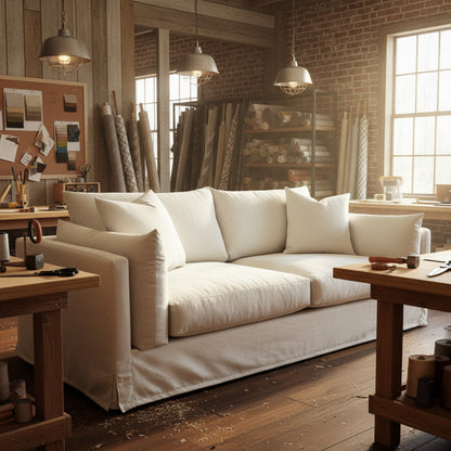 Baxter 3s Sofa with Removable Covers - Australian Made in Zepel Naturama Fabric