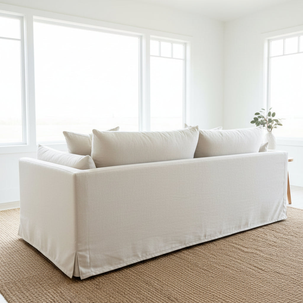 Baxter 3s Sofa with Removable Covers Australian Made in Yellow Code Fabrics
