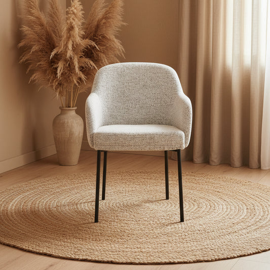 Lauren Dining Chair - Matte Black Accent