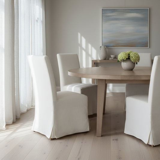 Ville Dining Chair with White Slip Cover