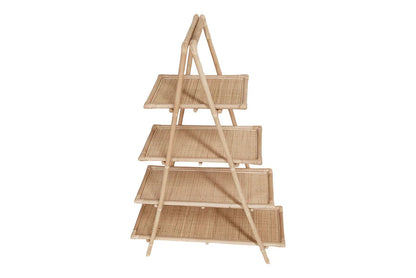Coastal Rattan A-Frame Shelf Unit