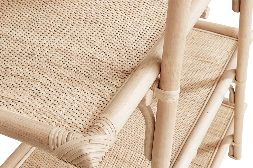 Coastal Rattan A-Frame Shelf Unit