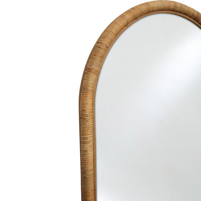 Arch Large Cane Wall Mirror 1600 X 900 Natural