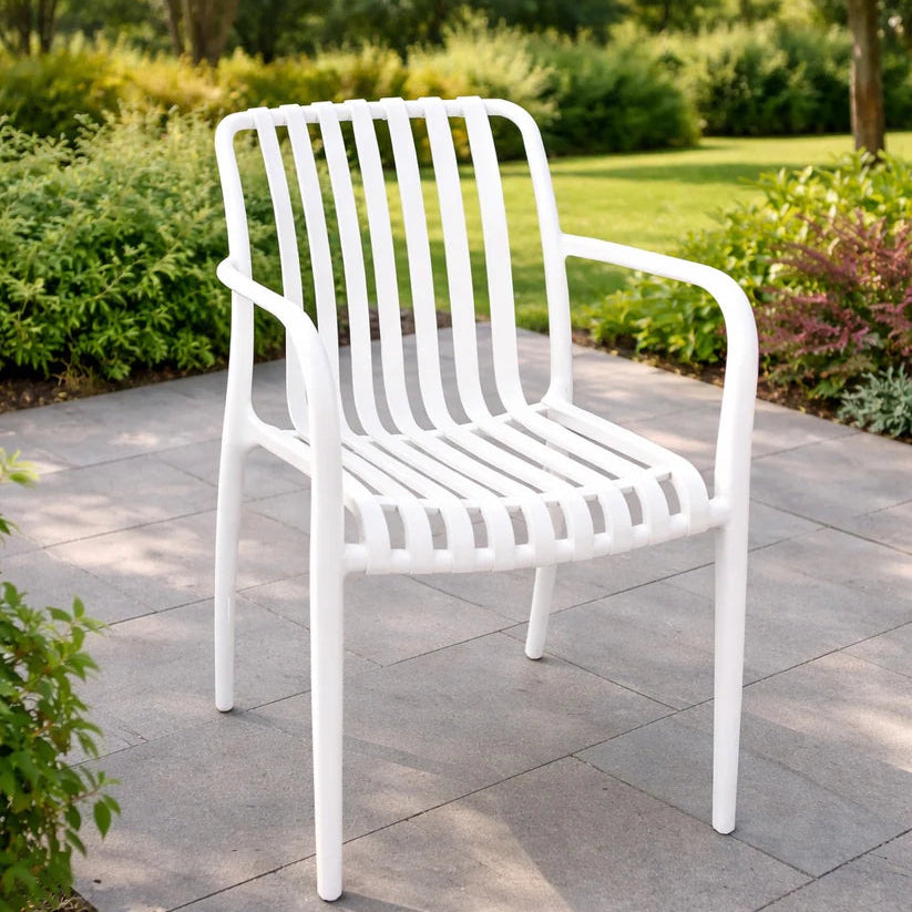 Loom & Living White UV rated Outdoor Dining Chair