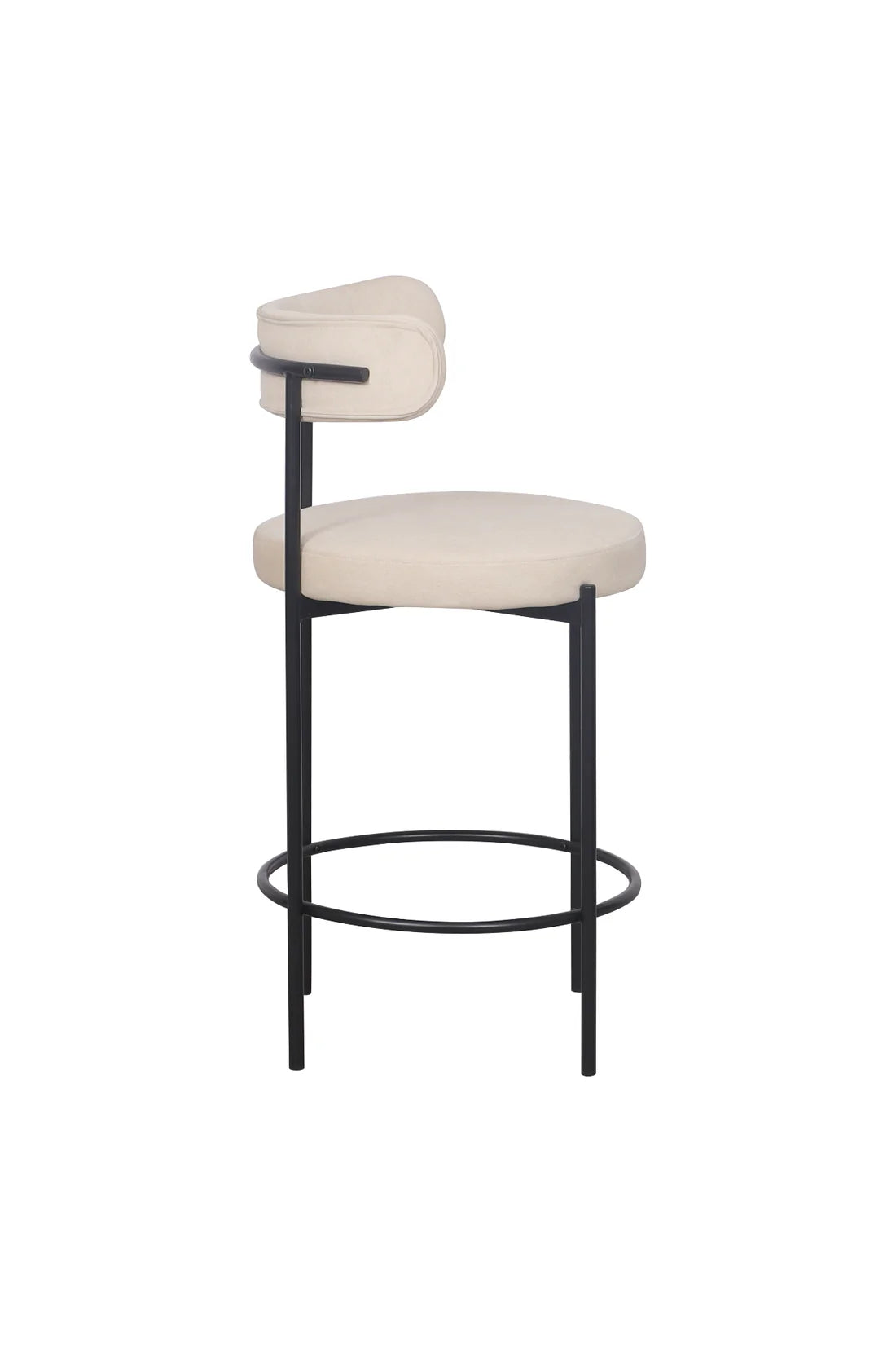 Missy Kitchen Stool - Beige / Black