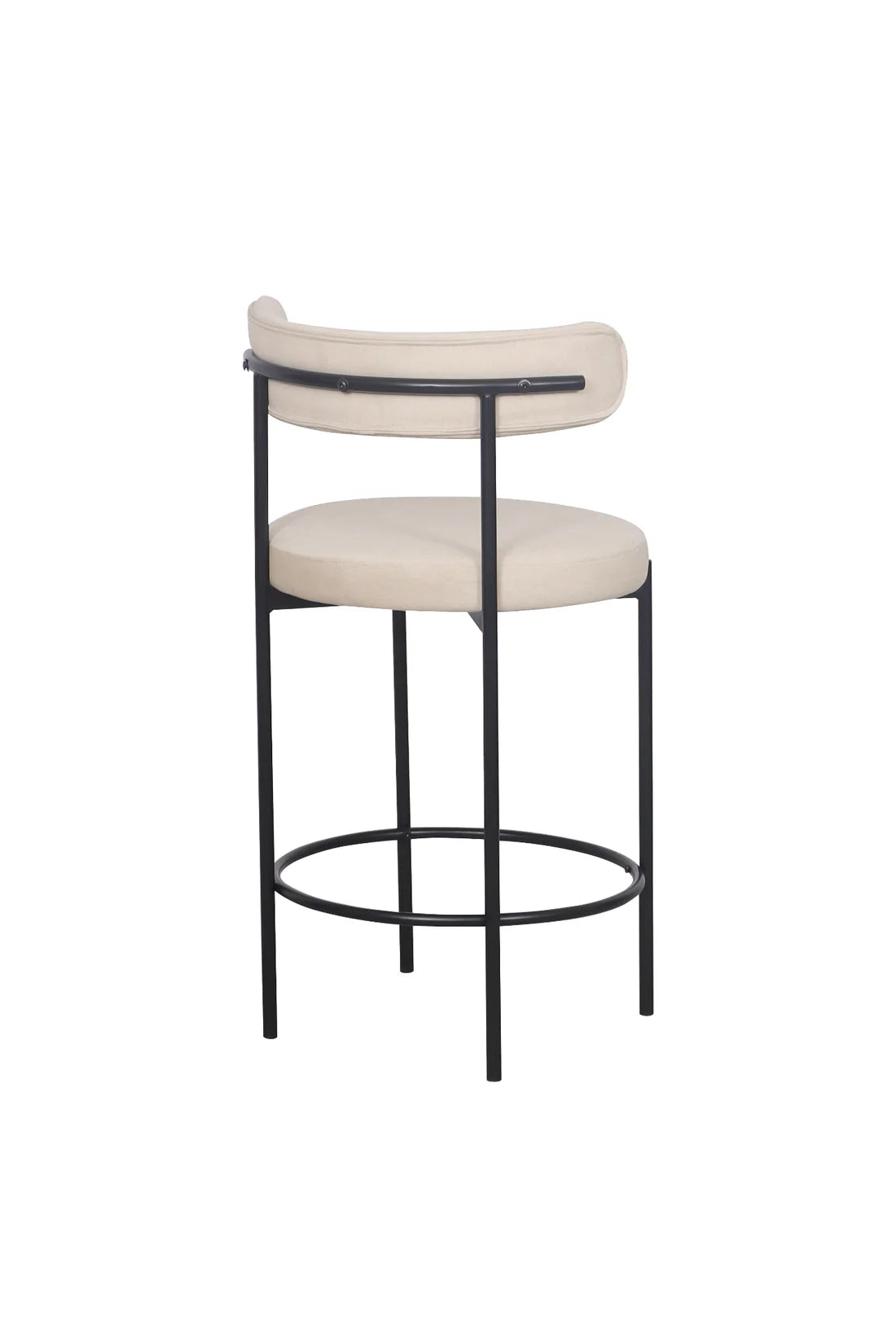 Missy Kitchen Stool - Beige / Black