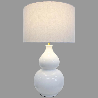 Aura Lamp White with Linen Shade