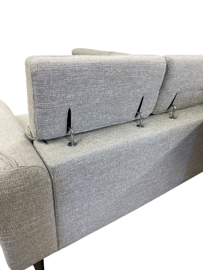 Louie SNR - 3 Seat Sofa with adjustable headrests - DUST OATMEAL