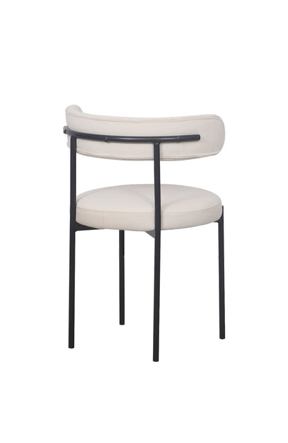 Missy Dining Chair - Cream / Black