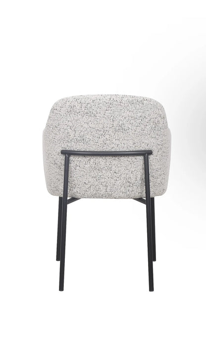 Lauren Dining Chair - Matte Black Accent