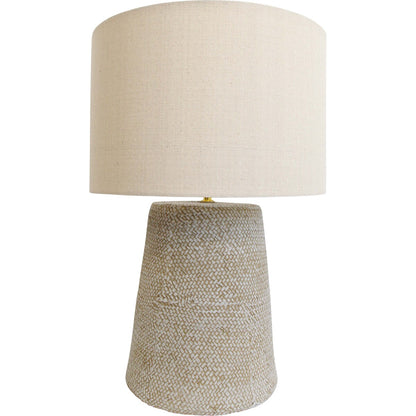 Large Coastal Plantation Natural Table Lamp with Linen shade