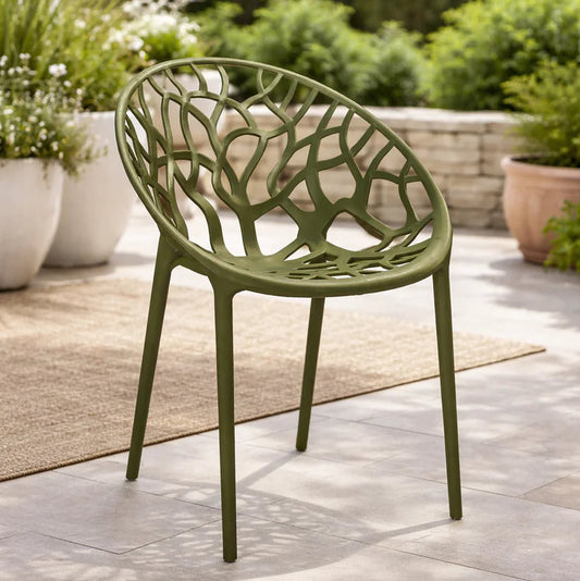 Loom & Living Filagree Green UV rated Outdoor Dining Chair