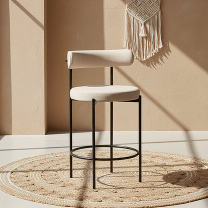 Missy Kitchen Stool - Beige / Black