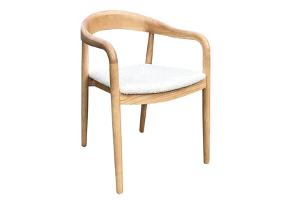 Affinity Dining Chair - White Bouclé