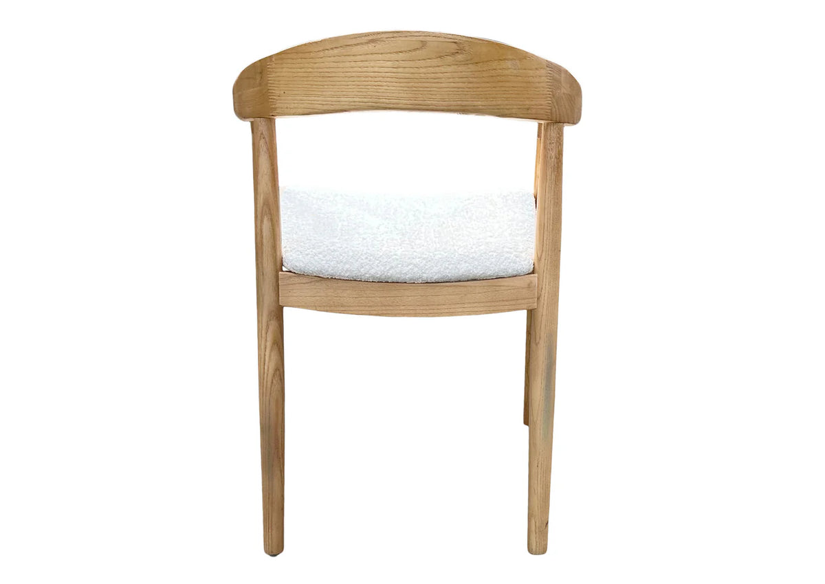 Affinity Dining Chair - White Bouclé