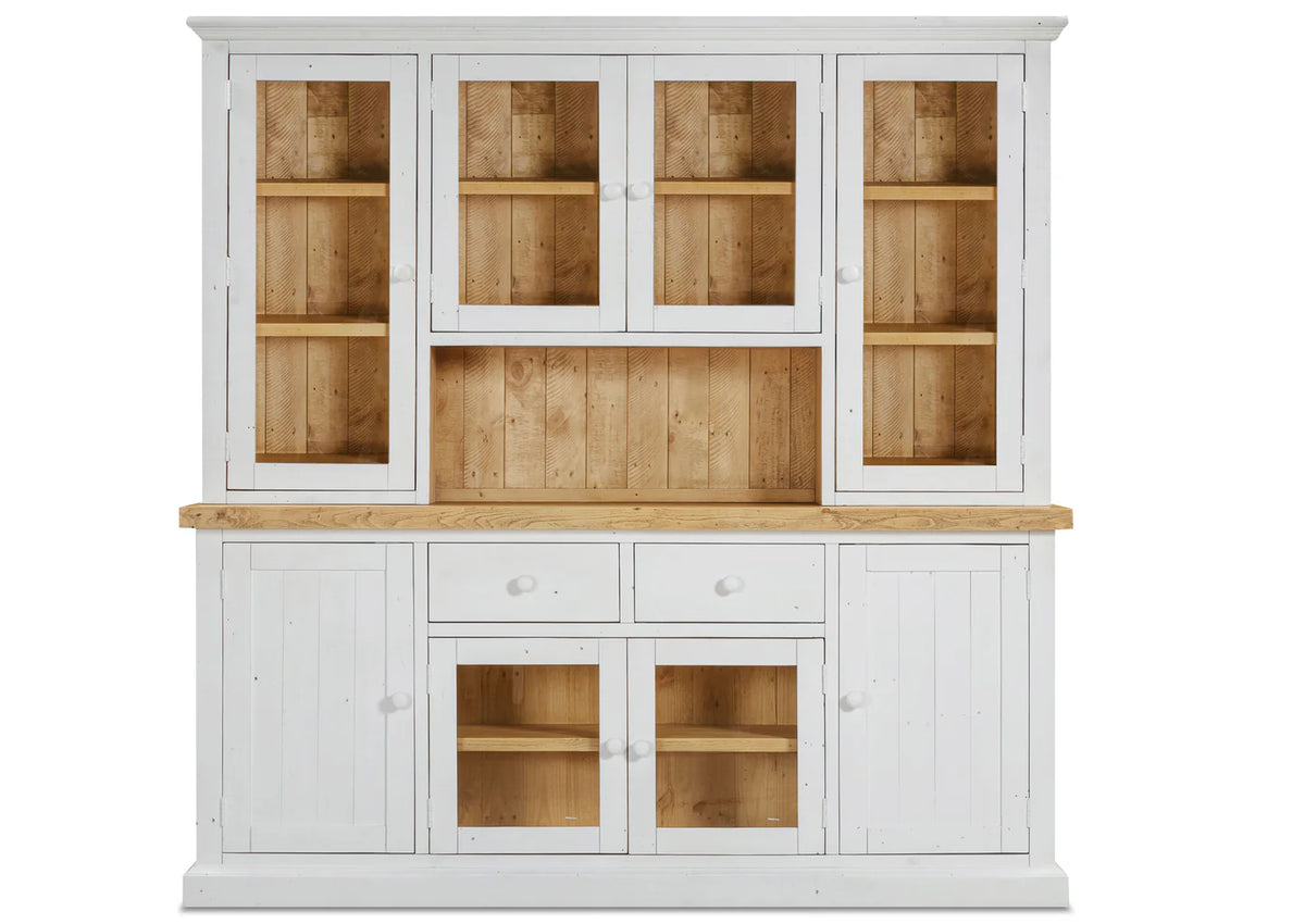 Beachhouse Recycled Timber Sideboard + Glass Hutch