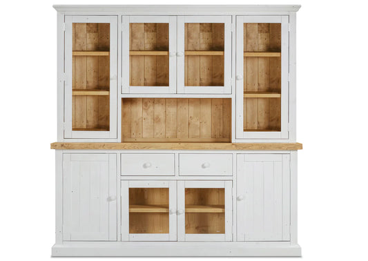 Beachhouse Recycled Timber Sideboard + Glass Hutch